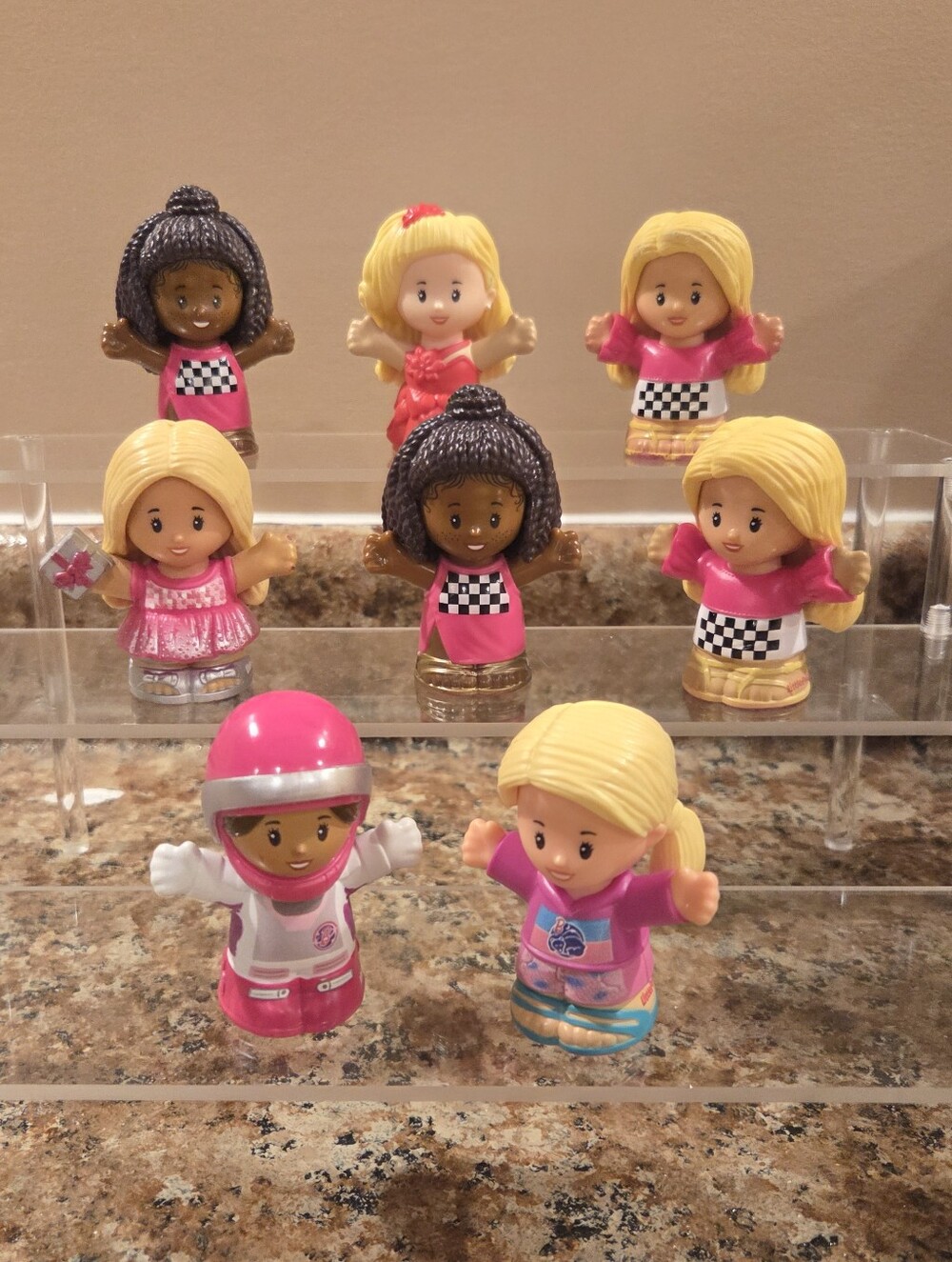 Fisher Price Little People Barbie Figure Lot Of 8